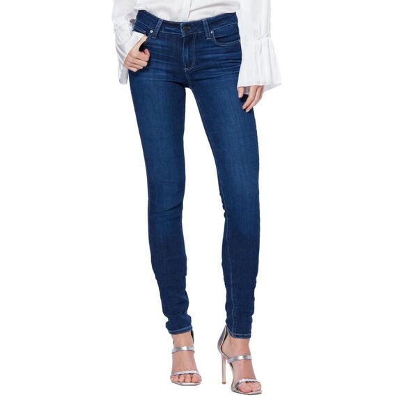 Paige Leggy Ultra Skinny Brentwood Women's Size 24 Extra Long Denim Jeans NWT - Picture 1 of 12